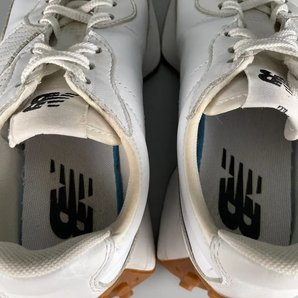 New Balance 327 Women's Size 6 White Leather Casual Sneakers Athletic Shoes EUC